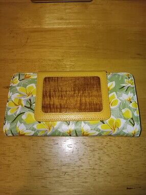 Martin & Macarthur Hawaii Ultra Rare Leather Wood Wallet